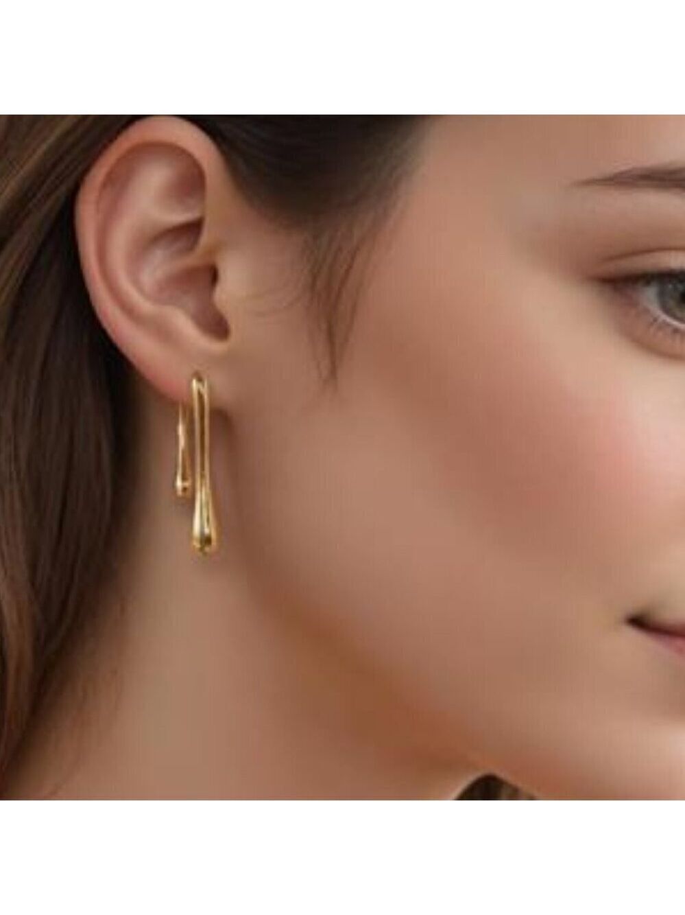 Dainty Gold Earrings for Women | 18k Gold Plated Trendy Statement